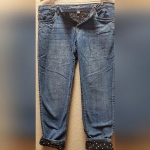 Eddie Bauer Womens BOYFRIEND FLANNEL LIned jeans